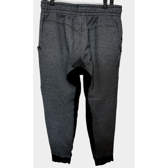 Adidas Original Mens M Twill Trefoil Logo Herringbone Black Gray Pocket Joggers - Picture 5 of 9